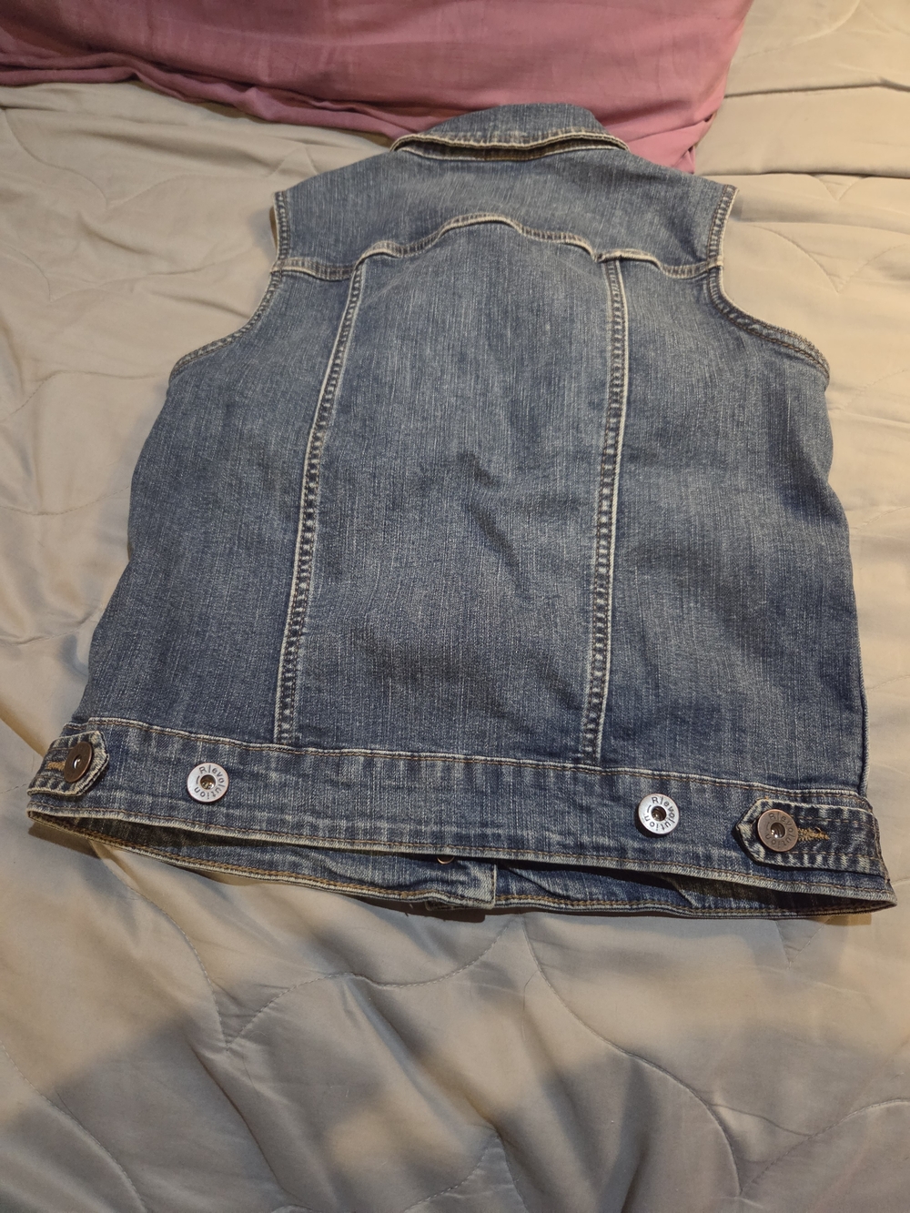 Ricki's Light Blue Sleeveless Denim Vest - Picture 4 of 4